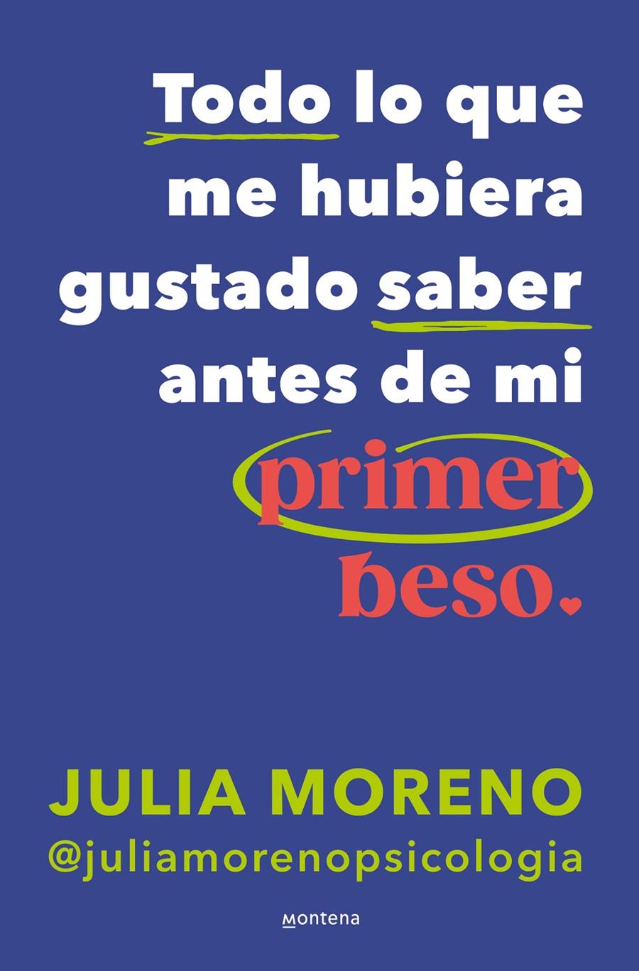 TODO LO QUE ME HUBIERA GUSTADO SABER ANTES DE MI PRIMER BESO | 9788419848079 | MORENO, JULIA | Llibreria La Font de Mimir - Llibreria online Barcelona - Comprar llibres català i castellà