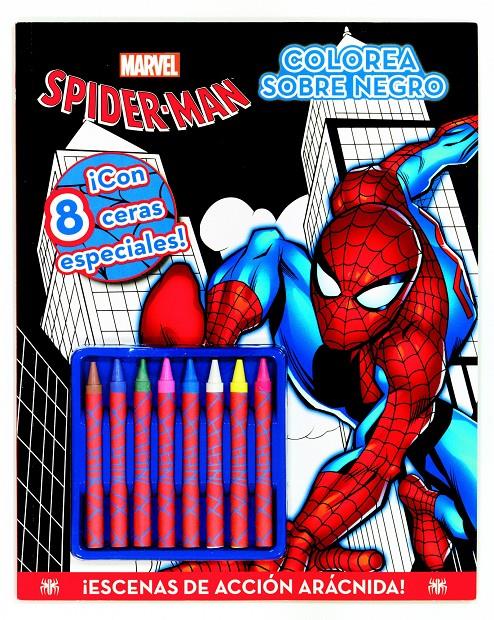 SPIDER-MAN. COLOREA SOBRE NEGRO | 9788415343523 | MARVEL | Llibreria La Font de Mimir - Llibreria online Barcelona - Comprar llibres català i castellà