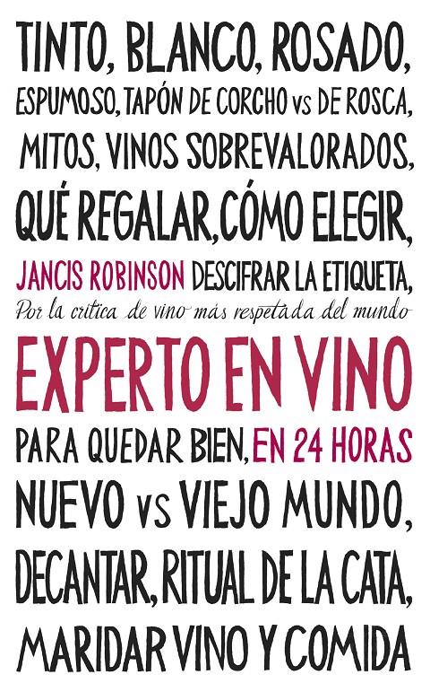 EXPERTO EN VINO EN 24 HORAS | 9788408202011 | ROBINSON, JANCIS | Llibreria La Font de Mimir - Llibreria online Barcelona - Comprar llibres català i castellà