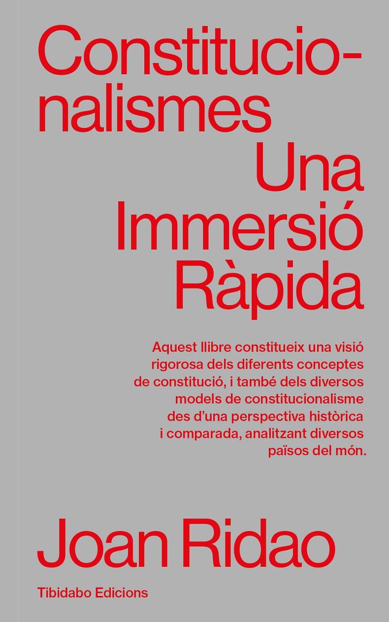 CONSTITUCIONALISMES | 9788410013124 | RIDAO, JOAN | Llibreria La Font de Mimir - Llibreria online Barcelona - Comprar llibres català i castellà