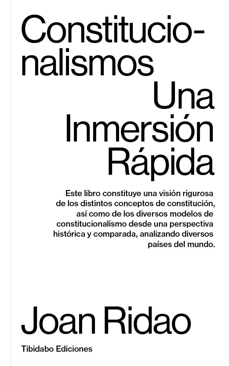 CONSTITUCIONALISMOS | 9788413478364 | RIDAO MARTÍN, JOAN | Llibreria La Font de Mimir - Llibreria online Barcelona - Comprar llibres català i castellà